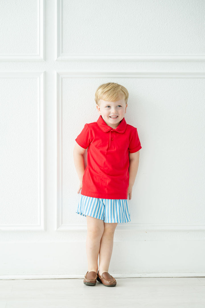 Summertime Stripes Pima Shep Polo/Shorts Set