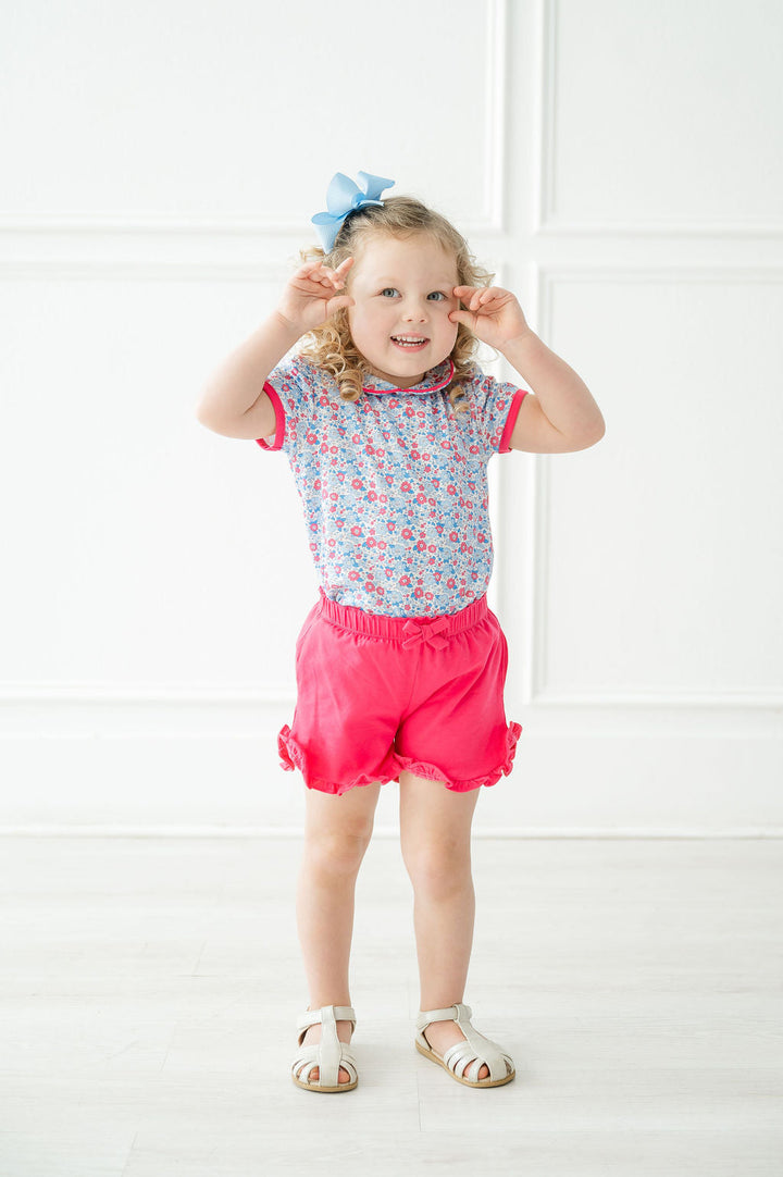 Periwinkle Poppy Floral Pima Parker Play Set