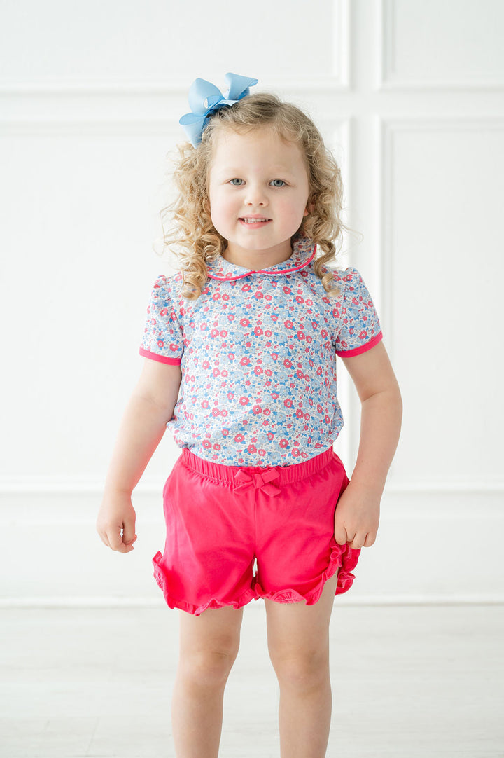 Periwinkle Poppy Floral Pima Parker Play Set