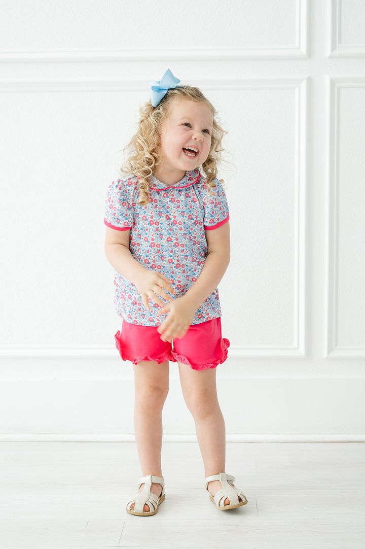 Periwinkle Poppy Floral Pima Parker Play Set