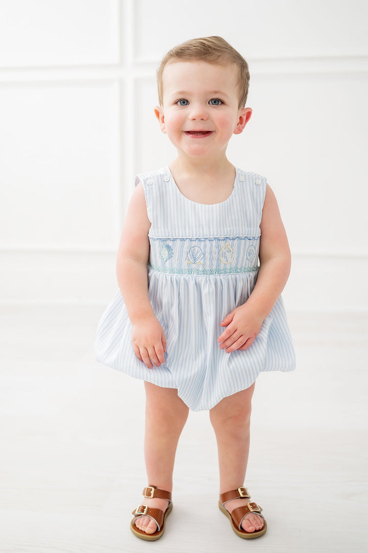 Seashells Smocked Elliot Bubble