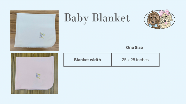 Pink Stork Receiving Blanket