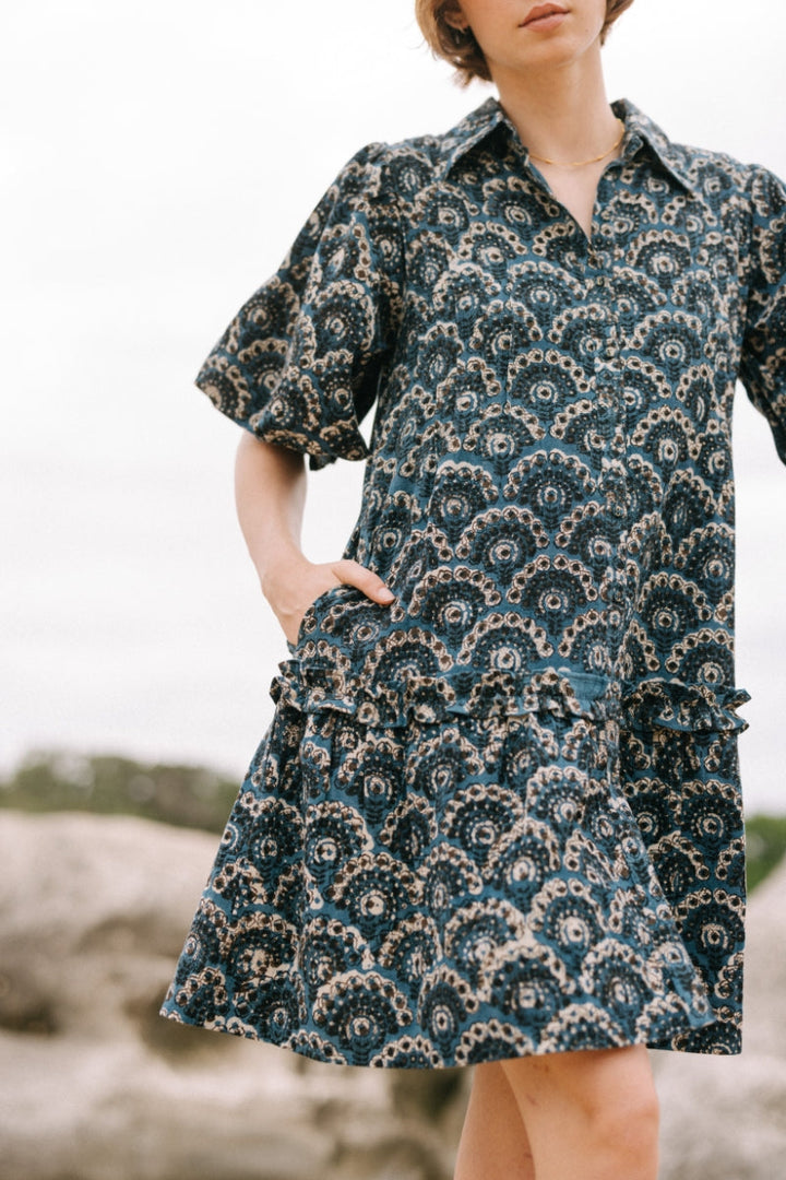 Thalia Indigo Mini Dress
