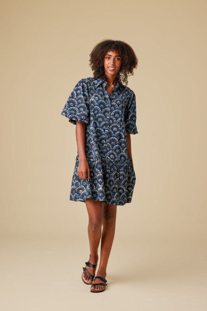 Thalia Indigo Mini Dress