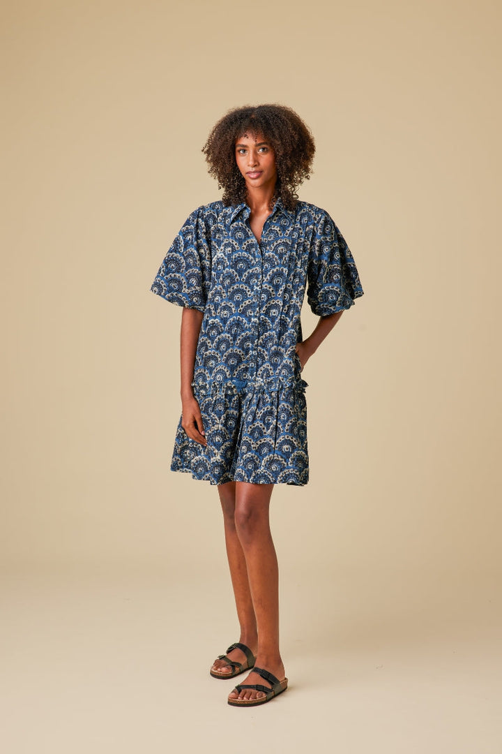 Thalia Indigo Mini Dress