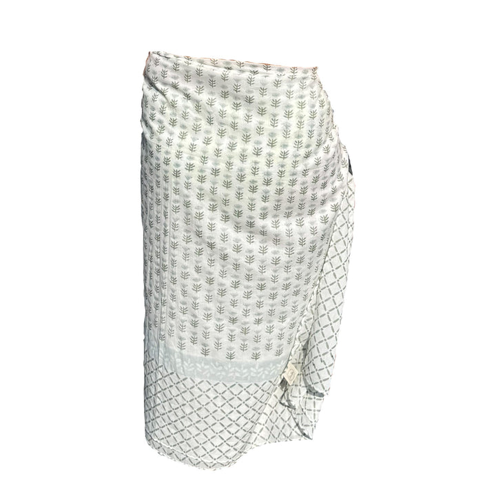 Block Print Pareo in Claire Serene