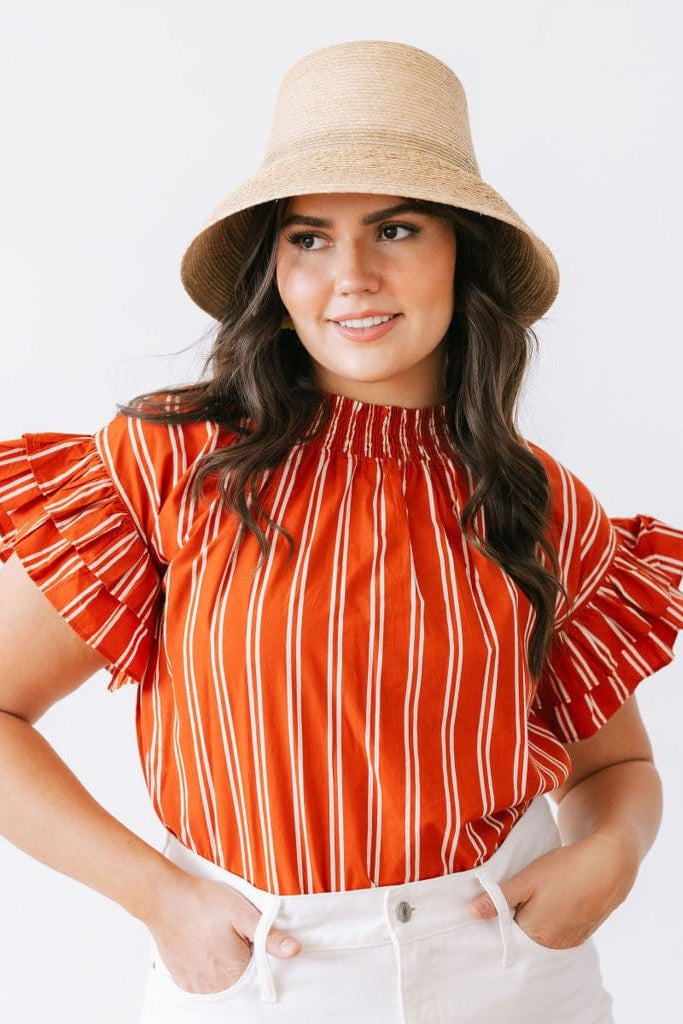 Hemingway Stripe Flutter Top
