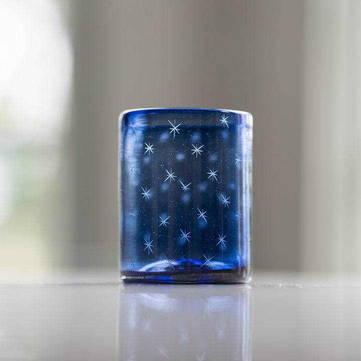 Starry Night Rocks Glass (French Blue)