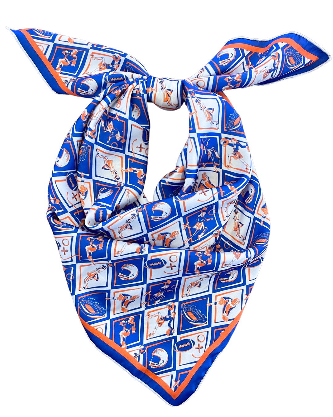 Cobalt + Orange Checkerboard Gameday