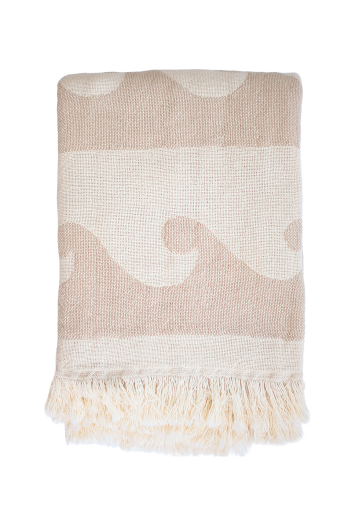 Sandy Waves Jacquard Throw