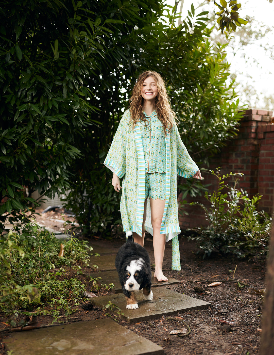 Bathrobe - English Gardens Teal