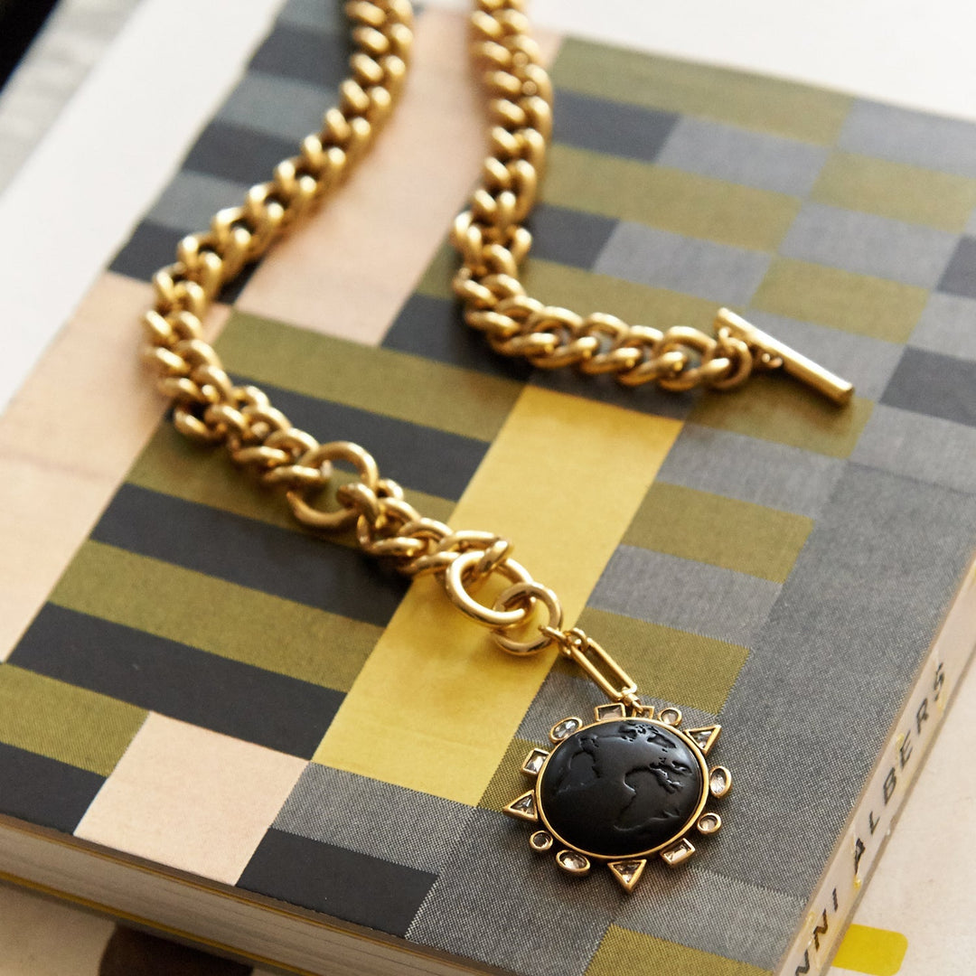 Odyssey Necklace Black Gold