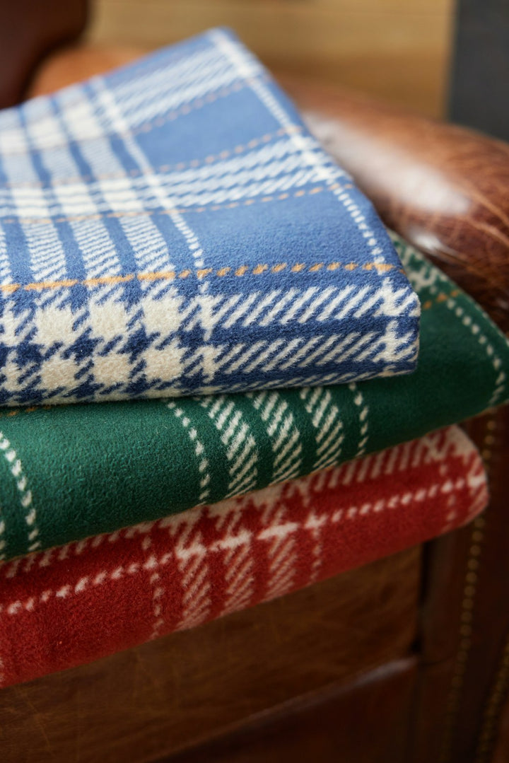 Autumn Plaid Vintage Blue Blanket