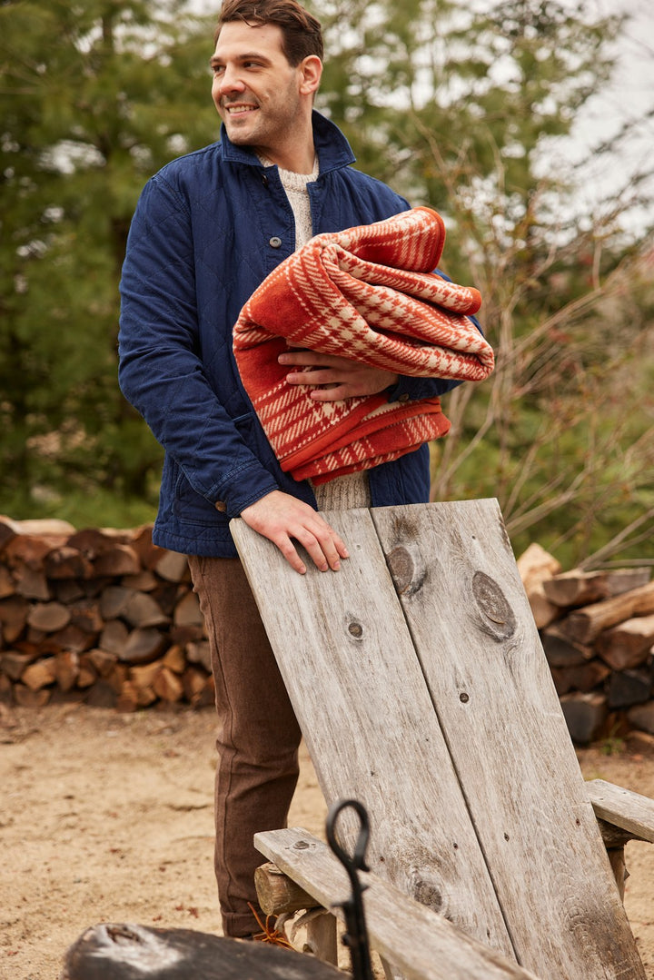 Autumn Plaid Desert Red Blanket