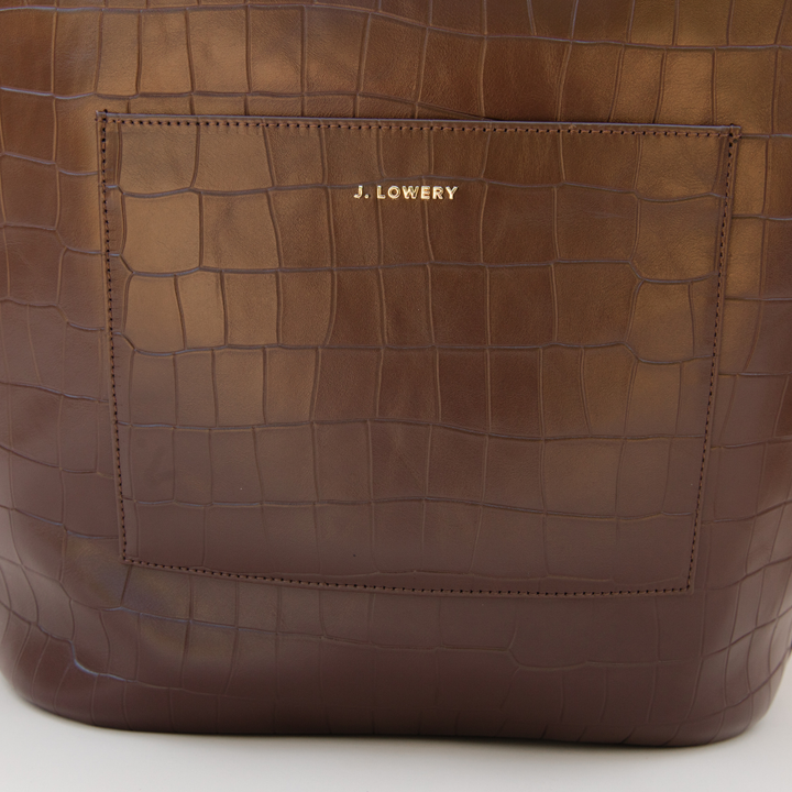 MINI TOTE | Espresso Croc
