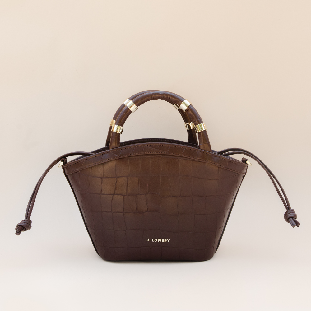 MINI TOTE | Espresso Croc