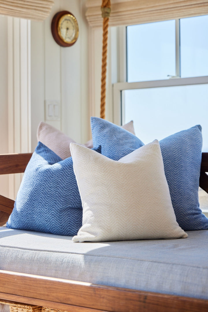 Bayside Herringbone Throw Pillow Covers