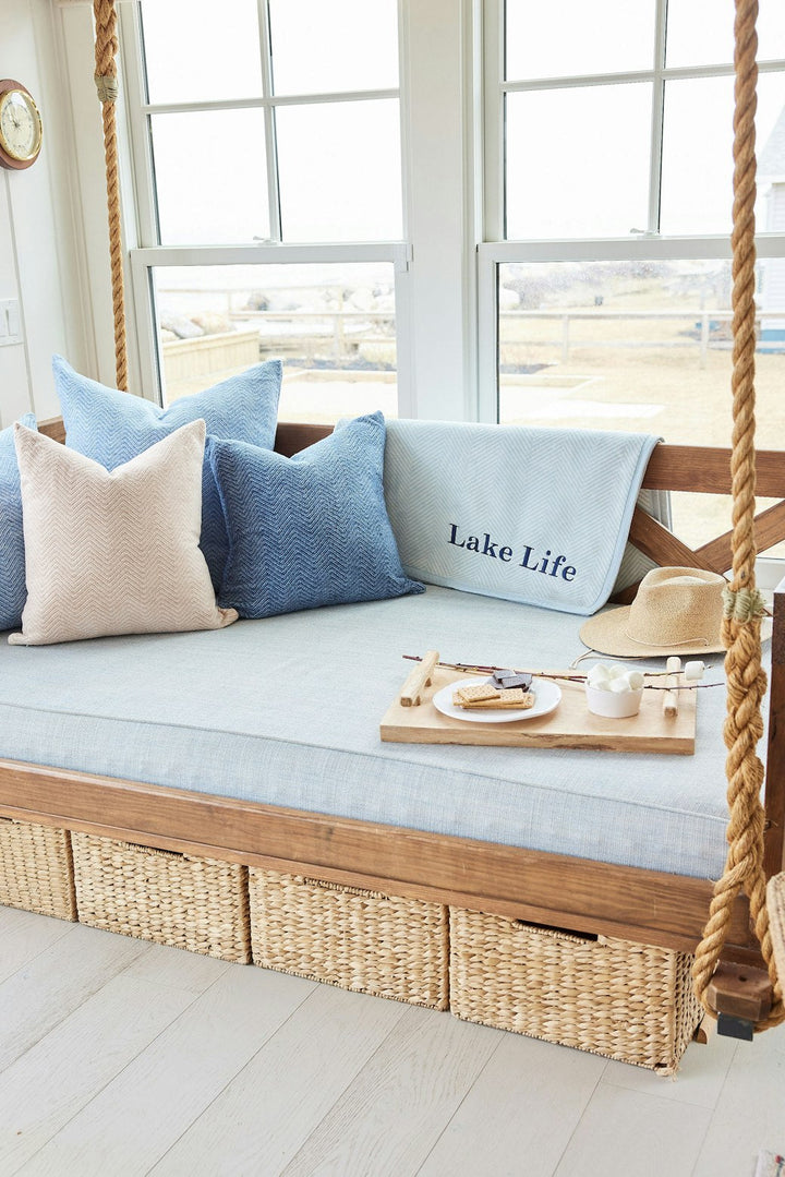 Bayside Herringbone Throw Pillow Covers