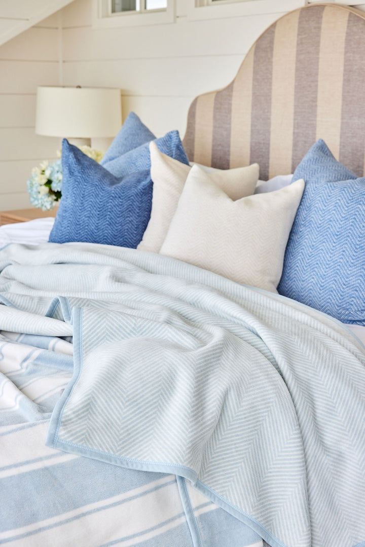 Bayside Herringbone Throw Pillow Covers