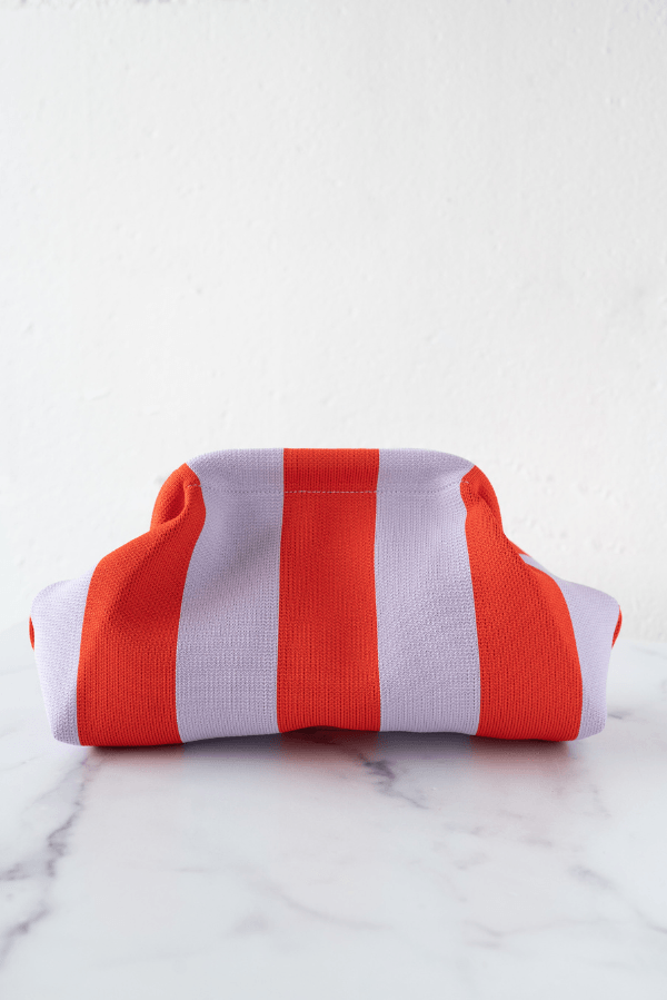 The Seabrook Clutch in Orange and Lavender