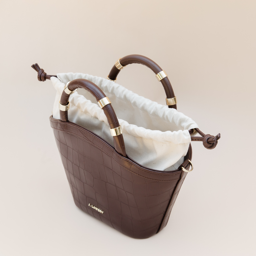 MINI TOTE | Espresso Croc