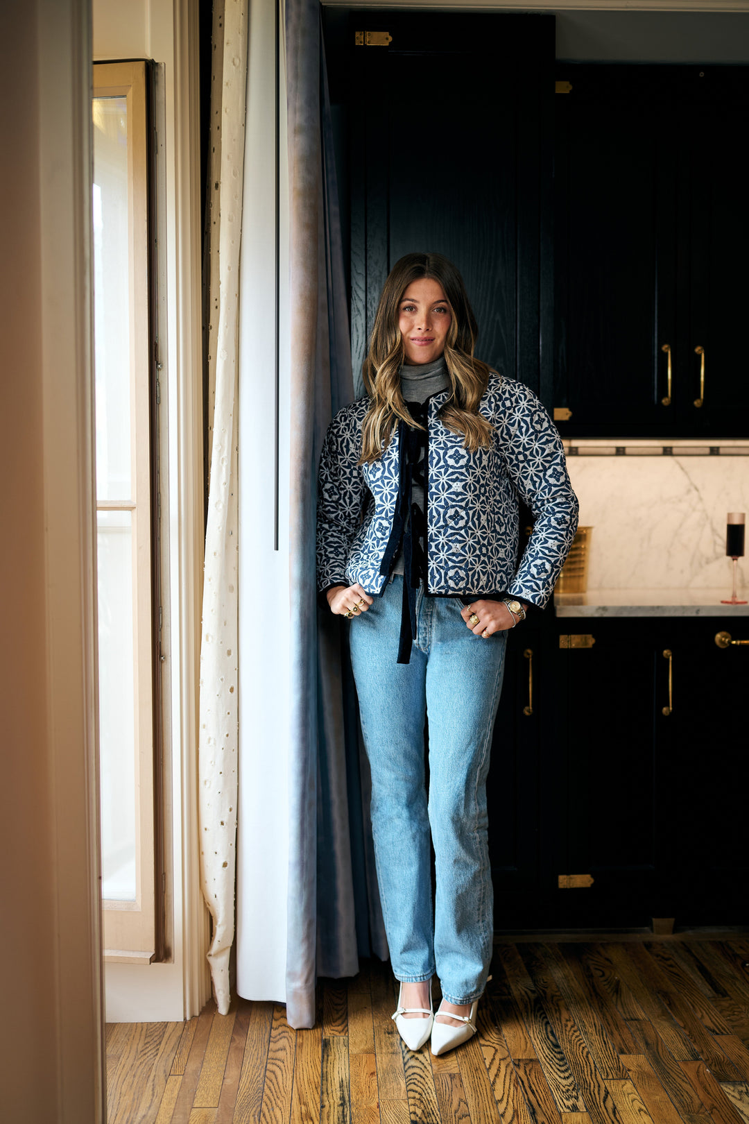 Quilted Rosy Jacket - Midnight Sky