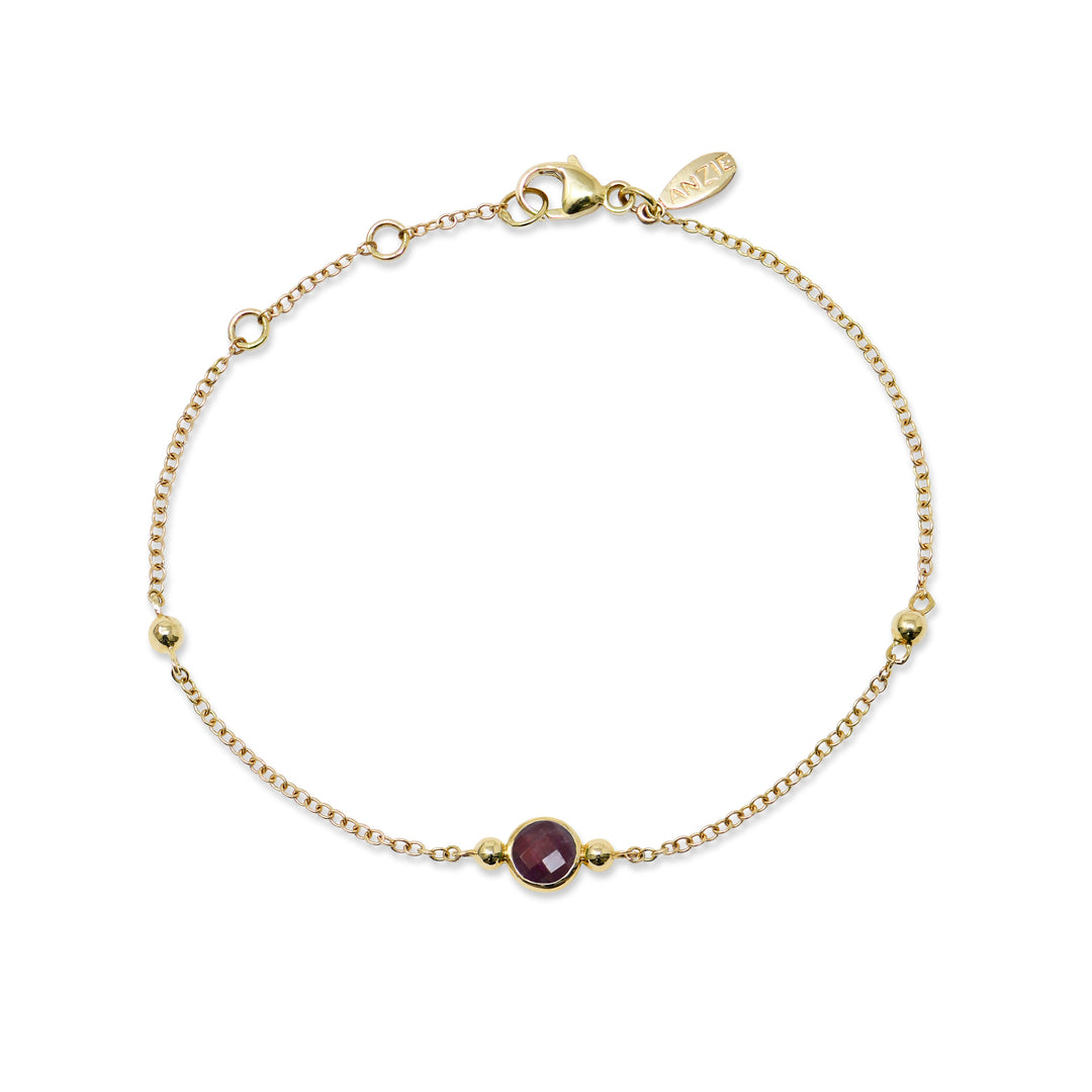 Bonheur Birthstone Bracelet Gold