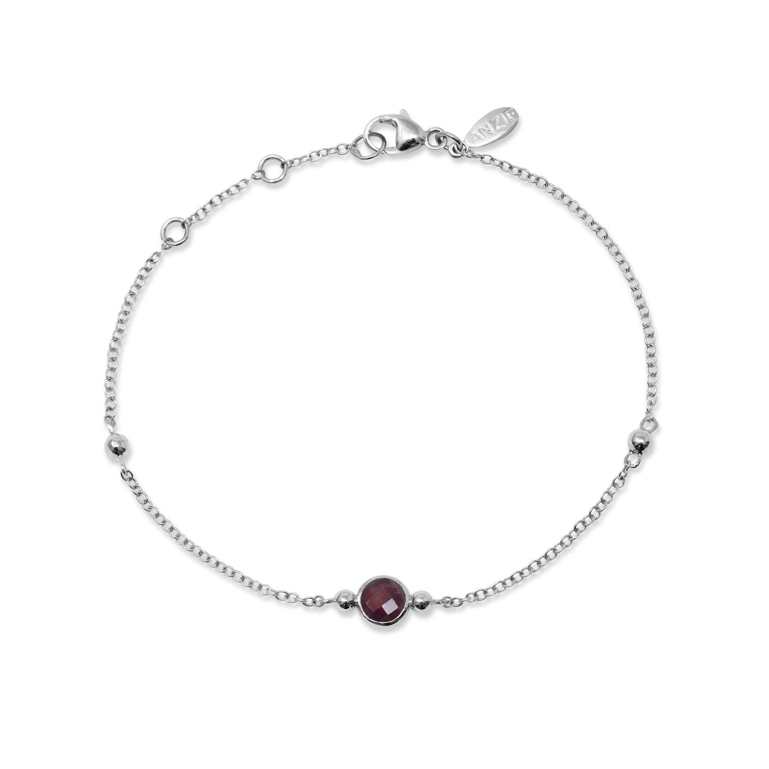 Bonheur Birthstone Bracelet Sterling Silver