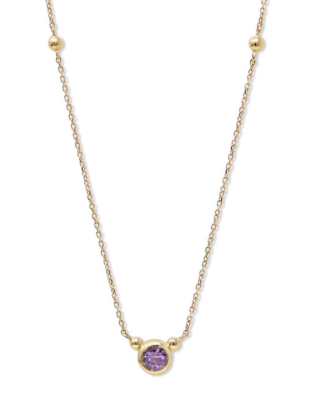 Bonheur Birthstone Necklace Gold