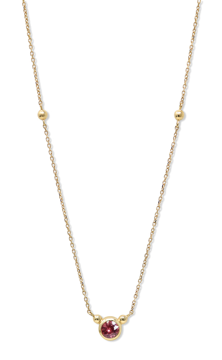 Bonheur Birthstone Necklace Gold