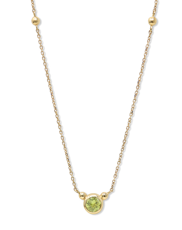 Bonheur Birthstone Necklace Gold