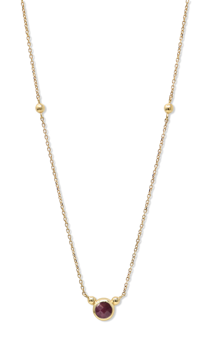 Bonheur Birthstone Necklace Gold