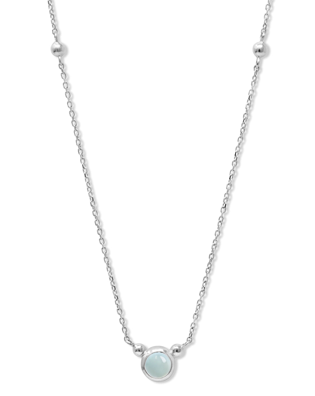 Bonheur Birthstone Necklace Sterling Silver