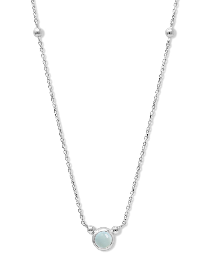 Bonheur Birthstone Necklace Sterling Silver