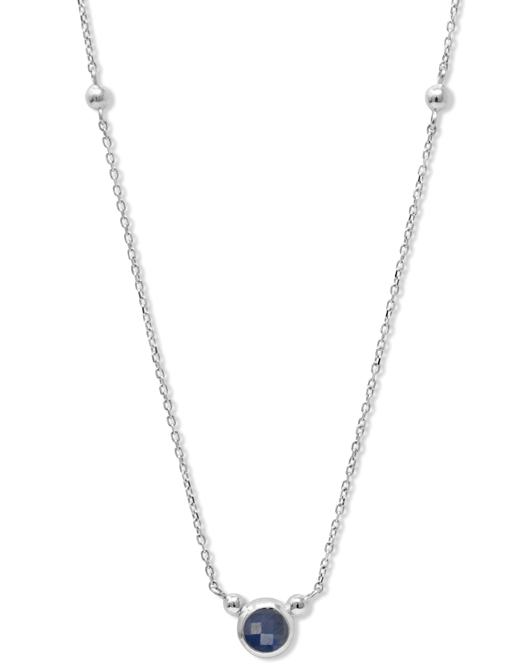 Bonheur Birthstone Necklace Sterling Silver