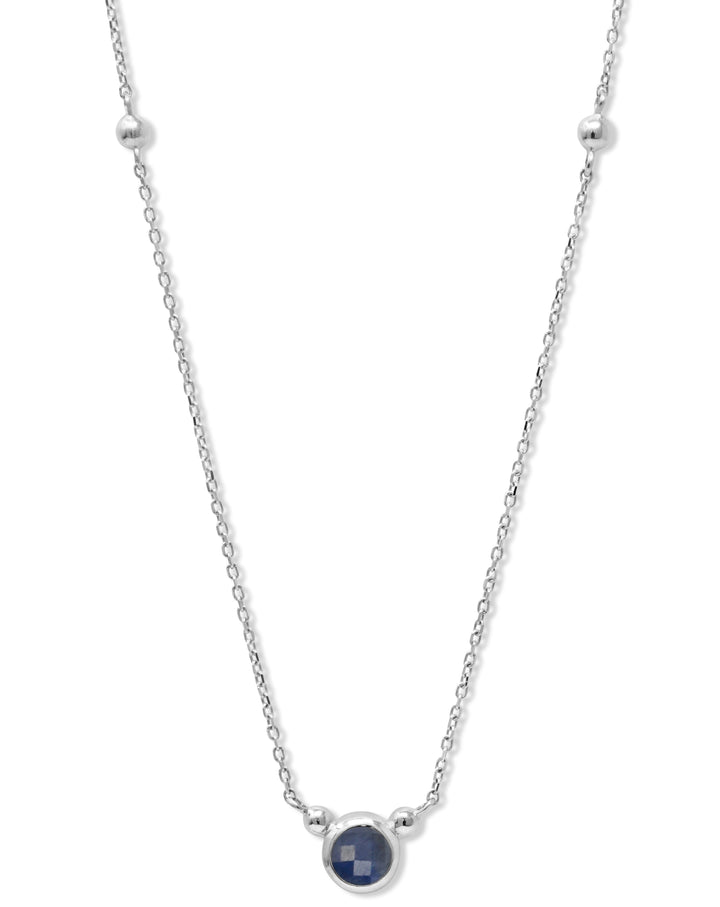 Bonheur Birthstone Necklace Sterling Silver