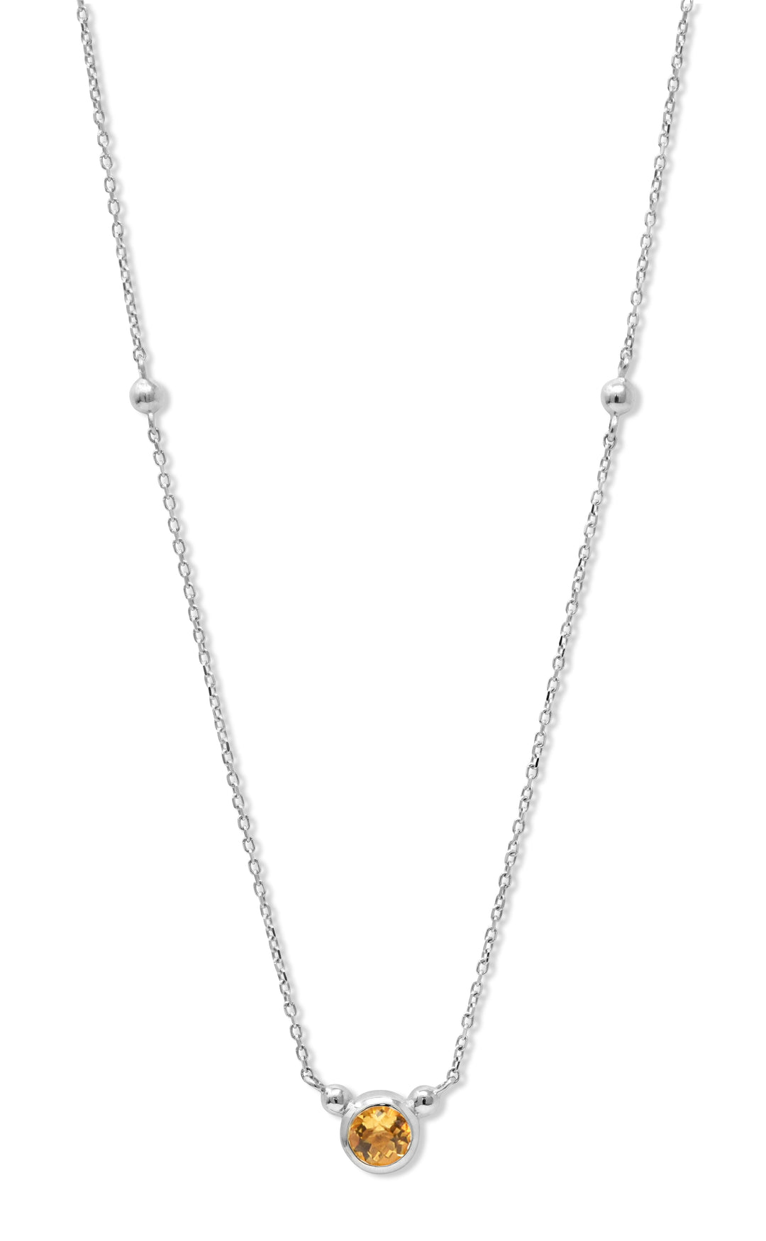 Bonheur Birthstone Necklace Sterling Silver