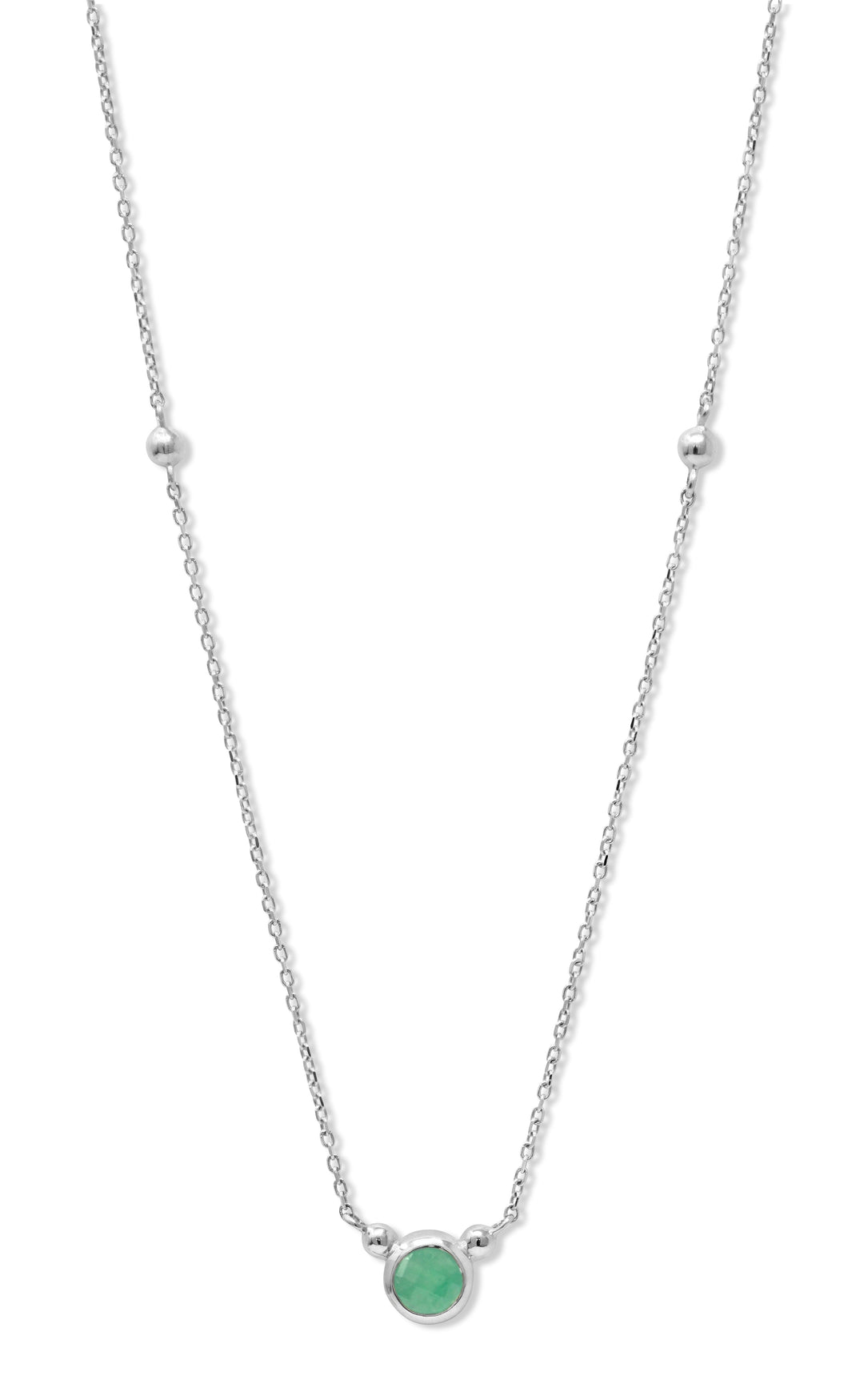 Bonheur Birthstone Necklace Sterling Silver