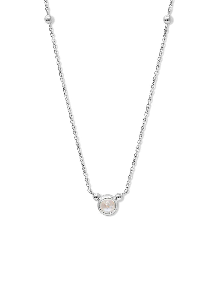 Bonheur Birthstone Necklace Sterling Silver