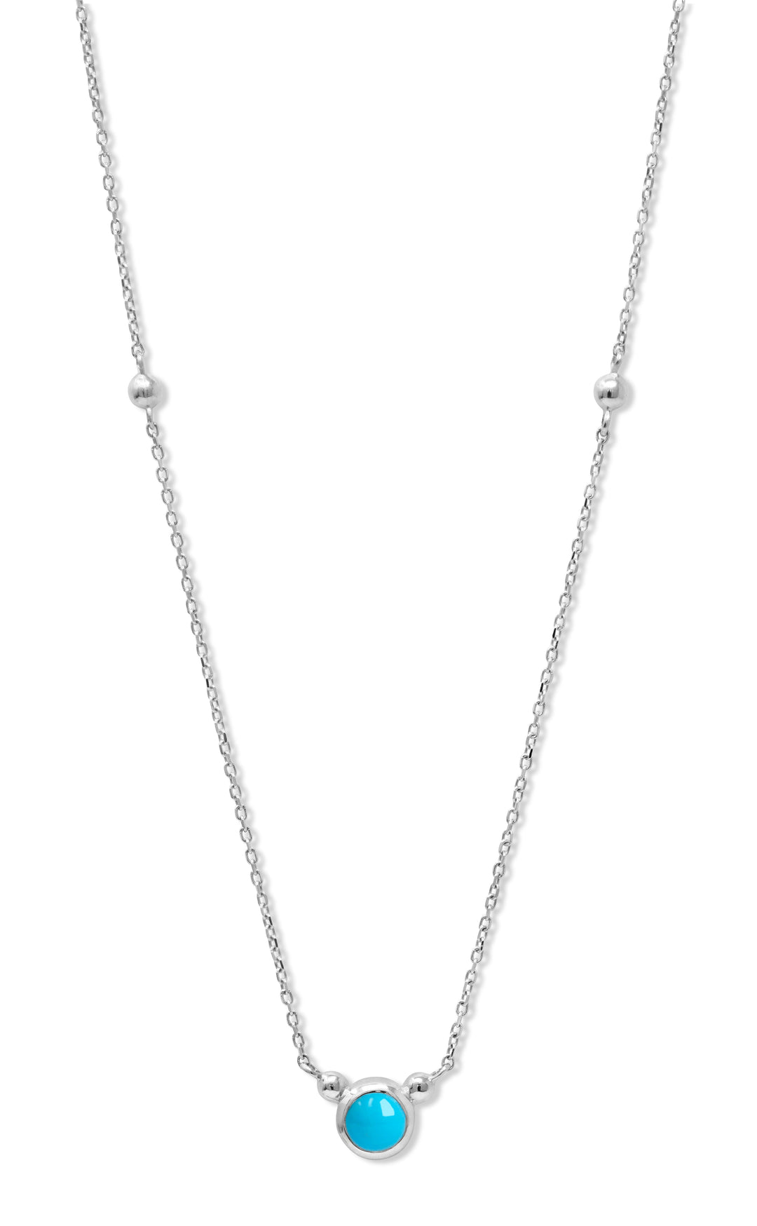 Bonheur Birthstone Necklace Sterling Silver