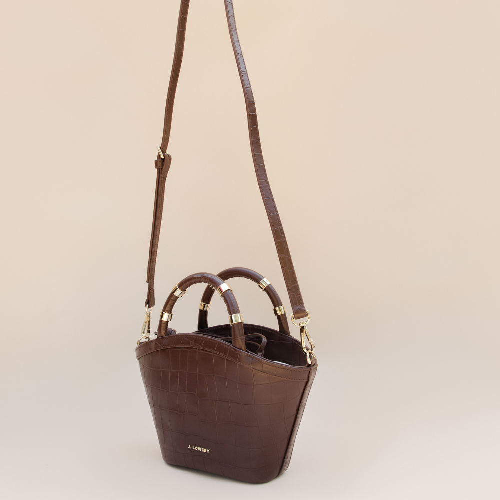 MINI TOTE | Espresso Croc