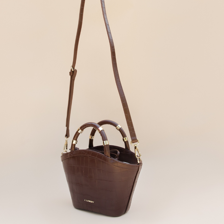 MINI TOTE | Espresso Croc