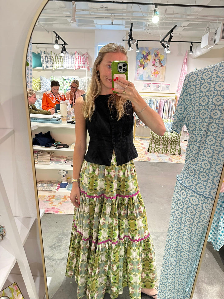 Jess Tiered Maxi Skirt - Camo