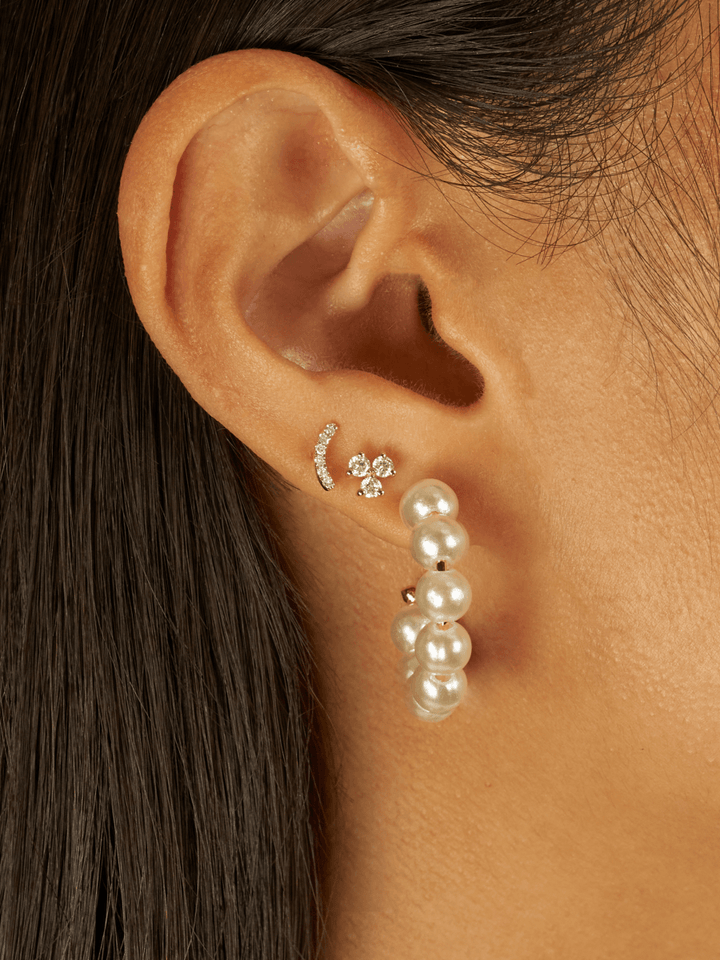 Ella Pearl Hoop Earrings