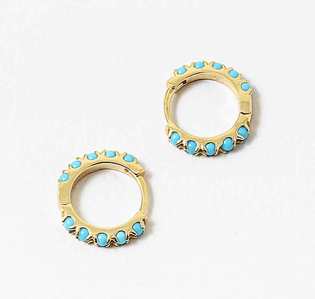 Turquoise Treasure Hoops