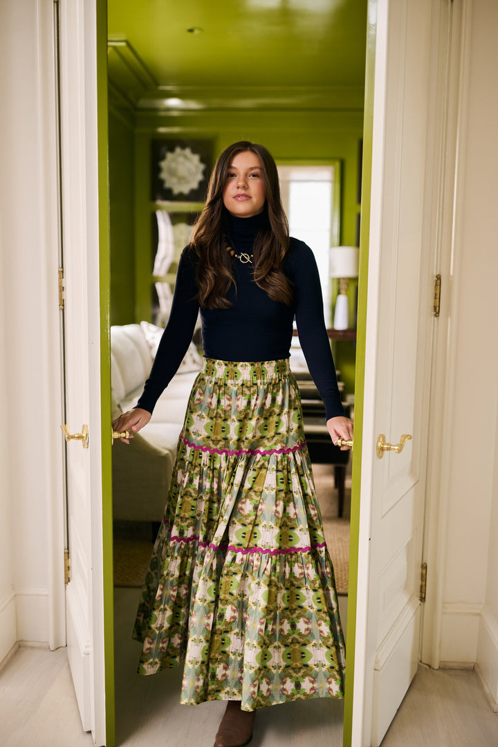 Jess Tiered Maxi Skirt - Camo