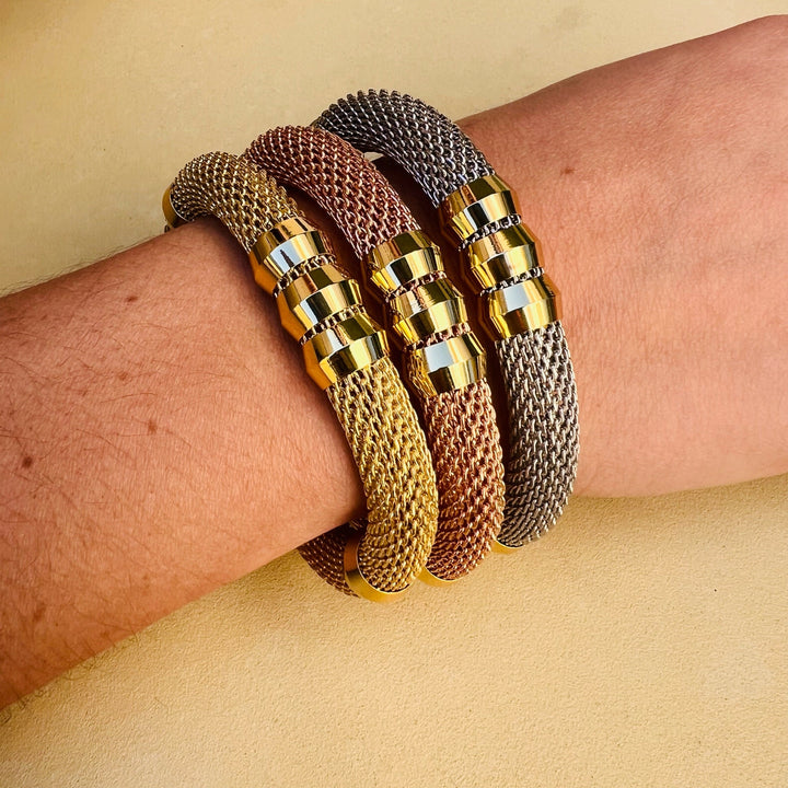 Mesh Classic Two Tone Bracelet