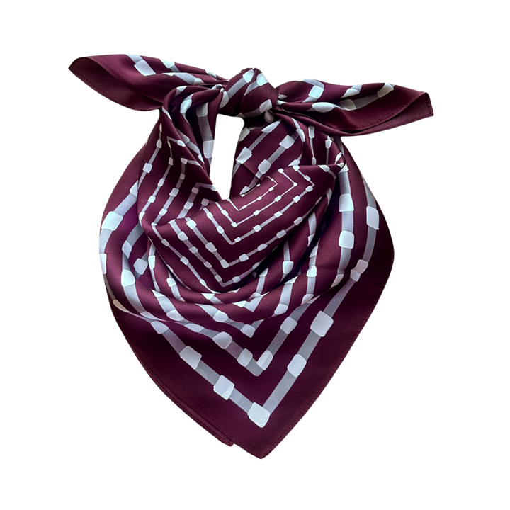Maroon + Grey Scarf