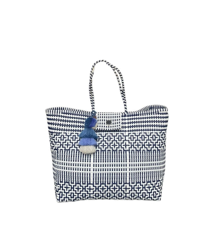 Preppy Tile Navy / White Citron Tote