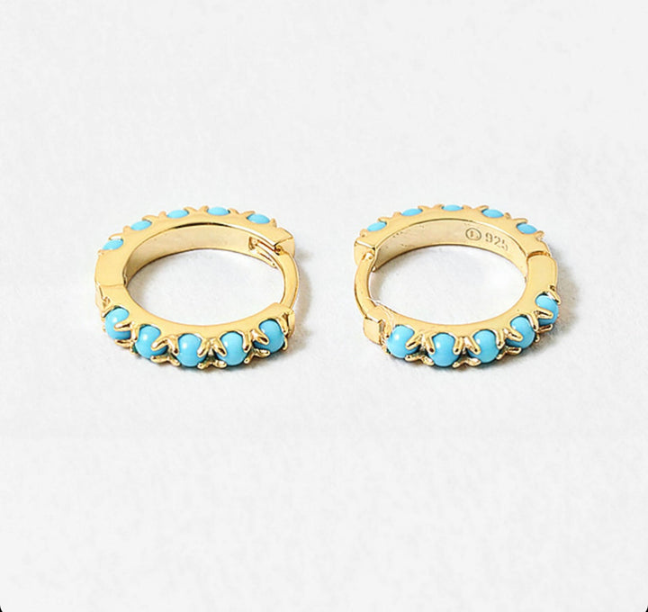 Turquoise Treasure Hoops